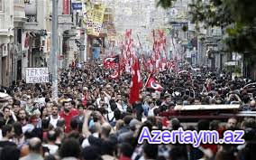 Taksimdə etiraz aksiya keçirilib