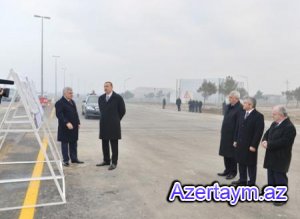 İlham Əliyev Zabrat-Kürdəxanı-Pirşağı avtomobil yolunun açılışında iştirak edib – FOTO