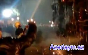 Azərbaycanda bayram yolkası belə yandı- Video
